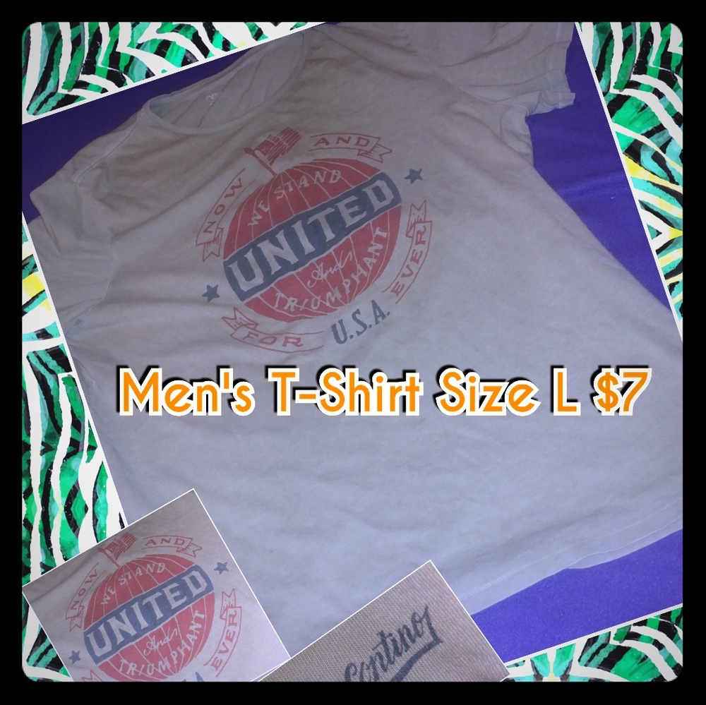 Mens screen print tee